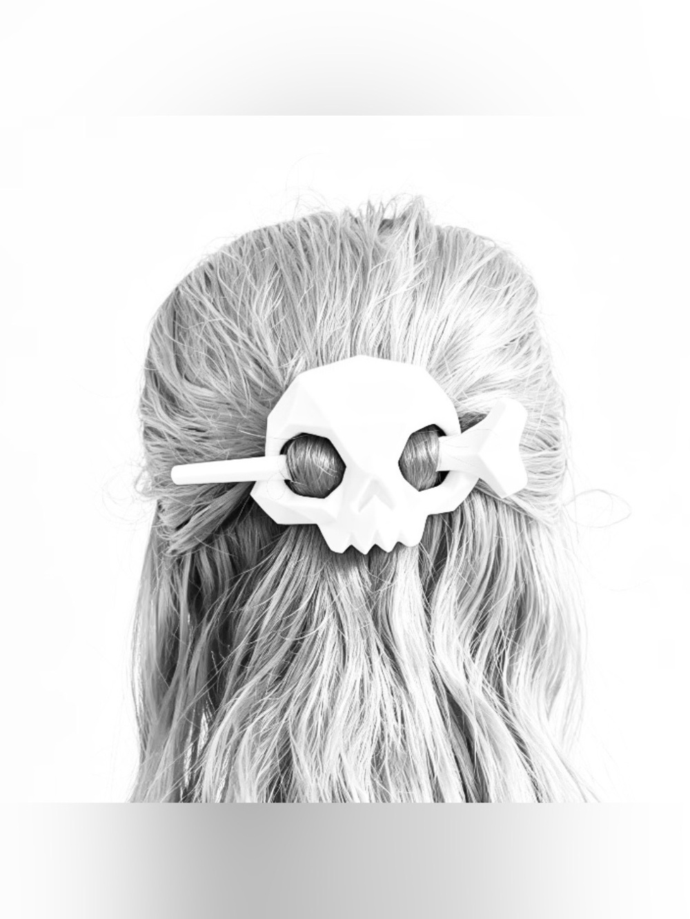 Pink  Skull Hair  Accessory - Picture 2 of 2